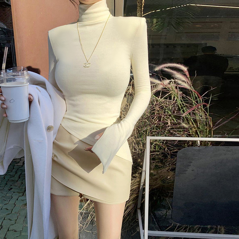 ins设计感小众斜显瘦百搭PU包臀半身裙裤